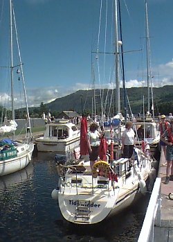 All the boats in Abercalder Lock
