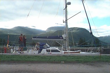 In the Top Lock - Ben Nevis showing through the cloud