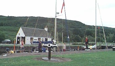 Cullochy Lock - Old Capstan in the Foreground