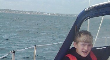 Stephen - with Donaghadee in the background