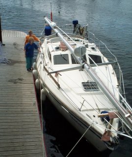 Mast on Deck ready for Fixing