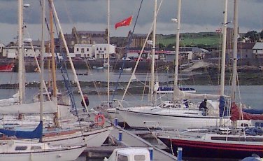 TideWinder attracting attention in Phennick Cove Marina, Ardglass