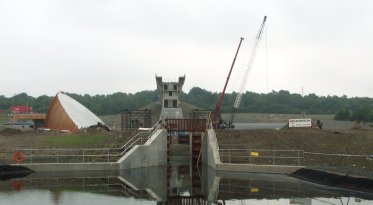 The Falkirk Wheel - Upper Aquaduct Channel and lower locks.