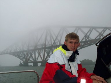 Under the Forth Railway Bridge - in Fog